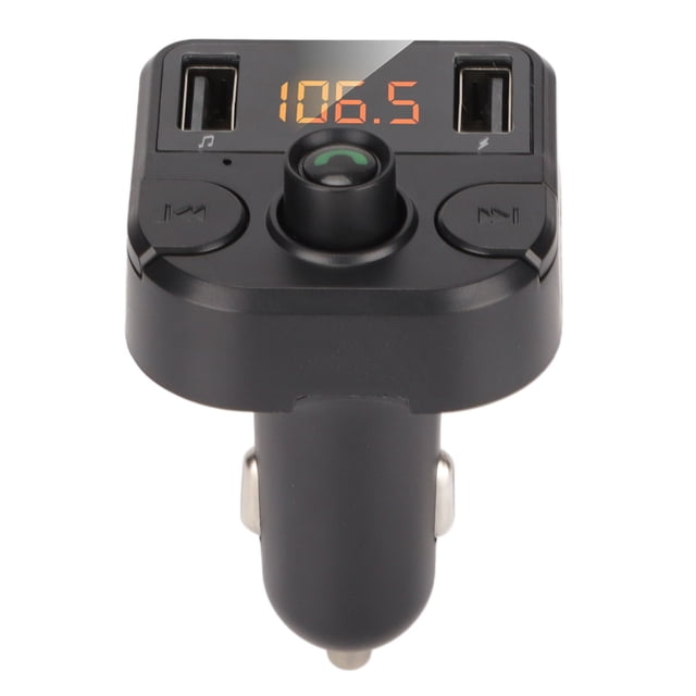 Cargador de coche multifunción LED con Bluetooth 5.0, transmisor FM, llamadas manos libres, reproductor MP3, doble USB, carga rápida