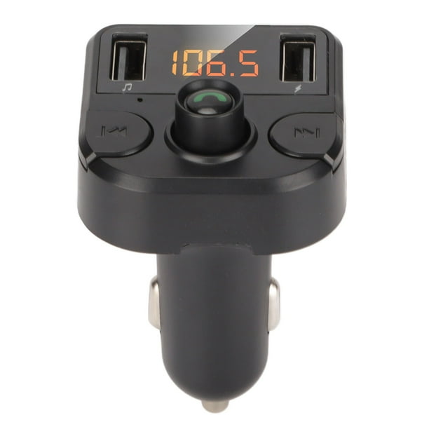 Cargador de coche multifunción LED con Bluetooth 5.0, transmisor FM, llamadas manos libres, reproductor MP3, doble USB, carga rápida