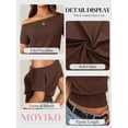 thumbnail image 6 of MOYIKO Womens Off The Shoulder Crop Tops Y2K T Shirts Top Short Sleeve Summer Trendy Fashion Clothes, 6 of 7
