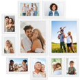thumbnail image 1 of Icona Bay Combination White Picture Frames Set - 10 PC (Four 4x6, Four 5x7, Two 8x10), Impresia Collection Multi-Pack, Simple Modern Design for Wall Gallery, 1 of 4