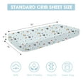 thumbnail image 3 of Little Grape Land Crib Sheets for Baby Boys Girls 3 Pack, 28"x 52" Extra Soft Microfiber Crib Sheet Set for Standard Crib & Toddler Mattress Pad, Whale & Rustic Ranch-Blue & Blue, 3 of 7
