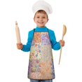 thumbnail image 2 of Pioneer Flower Floral Print Pattern Kids Aprons for Girls and Boys,Adjustable Neck Strap Toddler Aprons for Kids Cooking Baking, 2 of 7