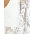 thumbnail image 3 of Bsubseach Women Mesh Lace Kimono Cardigan Swimsuit Cover Ups Floral Beachwear Dress, 3 of 5