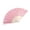 Pink #y68, variant on BiFandian 7 Inch Glitter Fabric Folding Fan, Transparent Plastic Rib Women's Hand Fan, Decorative Fan for Party Favors and Dance Performance Accessories