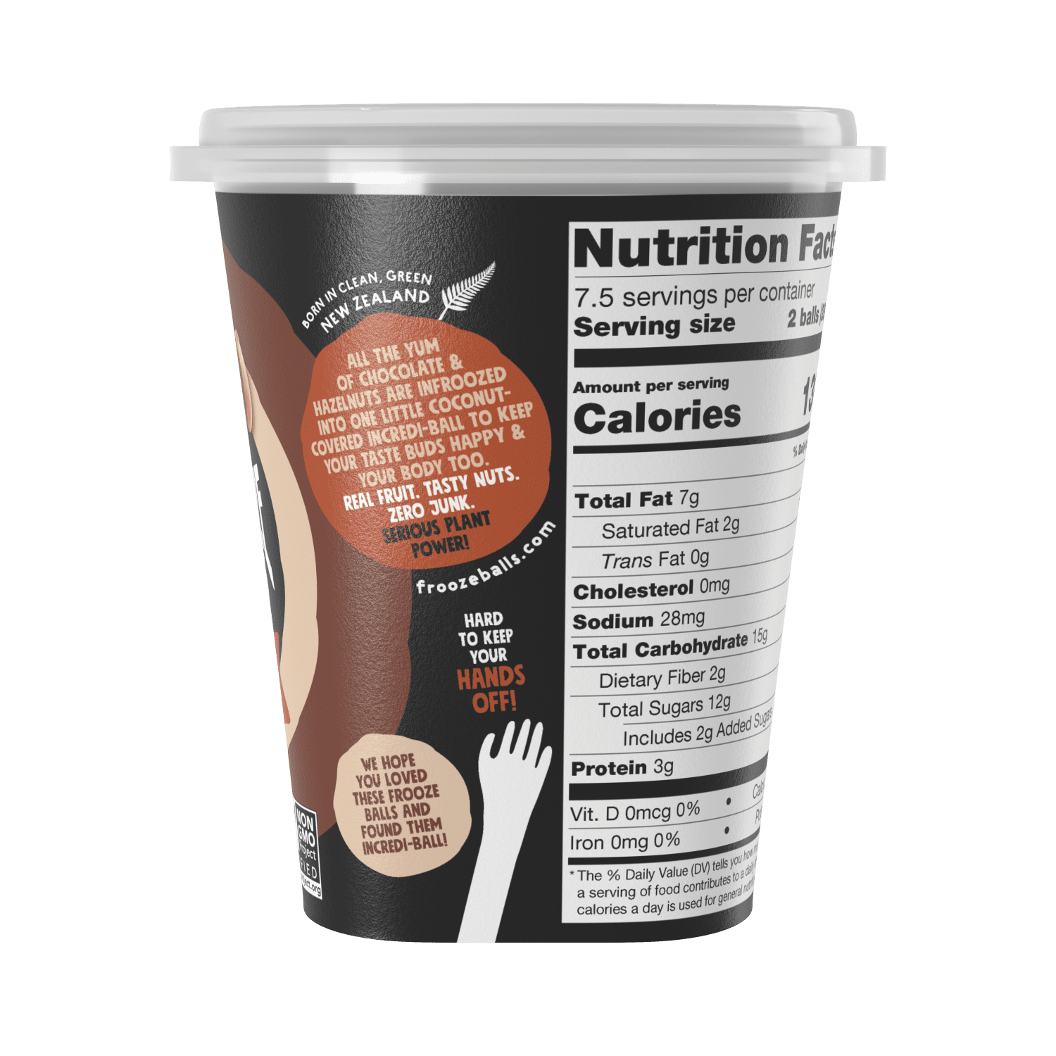 Frooze Balls Vegan Chocolate Hazelnut Energy Balls, 7.4 oz