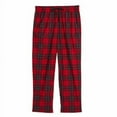 thumbnail image 5 of Nautica Men’s Soft Fleece Pajama Lounge Pants with Pockets 2-Pack (Red Plaid / White Plaid, Large), 5 of 6
