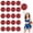 Black+Red+Silver, variant on Cheerleading Pom Poms 18 Pcs with Straight Handle, Handheld Squad Pompoms for Sports Team Cheer Spirit Games, Dance Party Adults