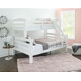 thumbnail image 2 of Channon kids Twin Over Full Bunk Bed with Built-In Ladder, White, 2 of 16