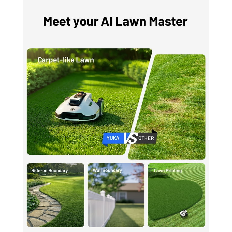 ユッカ ma-- MAMMOTION YUKA 3000 12.6 in. Robot Lawn Mower (1 Acre) with AI