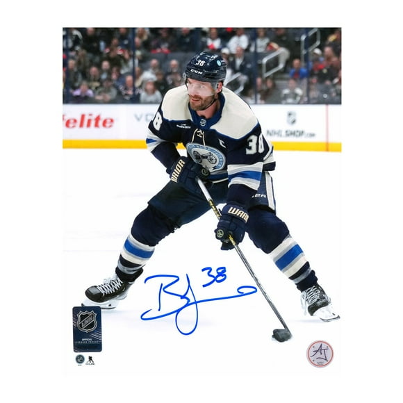 Boone Jenner Signed Columbus Hockey Attack Zone 8x10 Photo