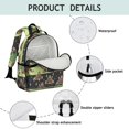 thumbnail image 4 of Bigfoot and Campfire Green Pattern Cute School Backpack Bag for School with Padded Back and Adjustable Shoulder Straps 15.25"x11.5"x5.25", 4 of 5