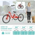 thumbnail image 5 of Mooncool Adult Folding Tricycle 7-Speed, Adult Trikes 24 inch Wheel Cruiser Bike with Cargo Basket, Foldable Tricycle for Adults, Women, Men, Seniors Exercise Shopping, 5 of 7