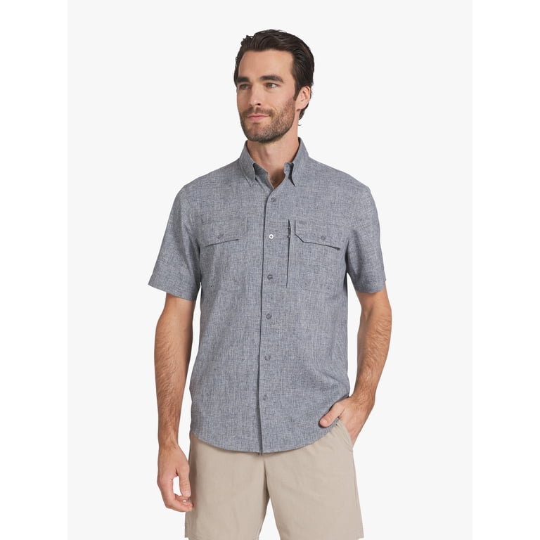 Chaps Men's Tech Chambray Short Sleeve Shirt photo 2