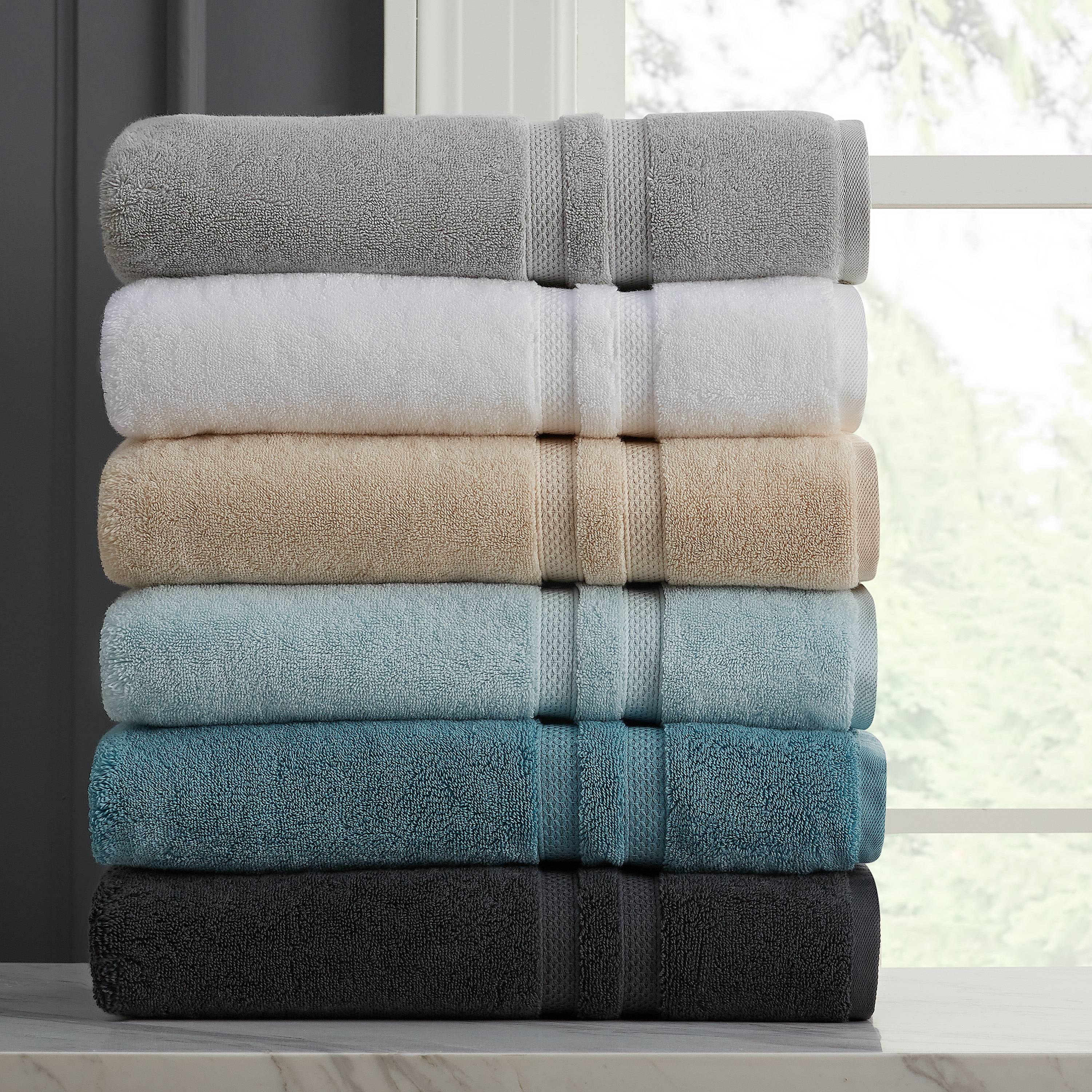 Hotel Style Turkish Cotton Bath Towel Collection Solid Print