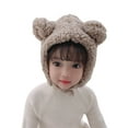 thumbnail image 5 of Hwmodou Toddler Winter Hat Baby Adjustable Hat Soft Warm Knitted Cute Ears Boys Girls Kids Beanie, 5 of 5