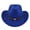 Royal Blue, variant on Hirigin Cowboy Hat for Women Men Cowgirl Hat Wide Brim Western Hats with Bull Head Panama Fedora Hat