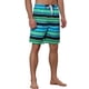 thumbnail image 4 of Pantalones cortos de playa de bloques de color con estampado de rayas de INSPIRE CHIC para hombres con cordón 34 Verde, 4 of 5