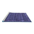 thumbnail image 2 of Ahgly Company Machine Washable Indoor Square Persian Blue Traditional Area Rugs, 3' Square, 2 of 4