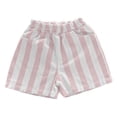 thumbnail image 3 of mgoYE Shorts for Boys 3-9 Months Cotton Stripe Elastics Waist Casual Summer Toddler Shorts Lightweight Pink, 3 of 6