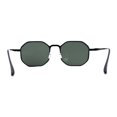 thumbnail image 4 of Mens Octagonal Dimensional Metal Rim Rectangle Steam Punk Sunglasses Black Green, 4 of 4