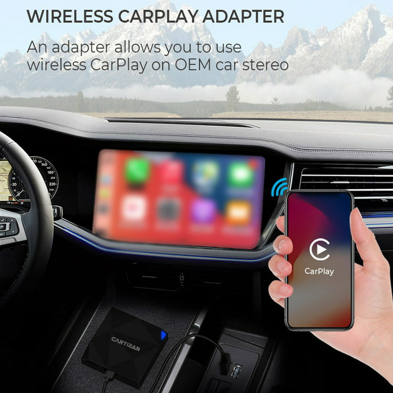 Wireless CarPlay Adapter Dongle Wired to Wireless CarPlay Box Module 5G WiFi  BT Connection USB Plug & Play Compatible with Factory Wired CarPlay Car 