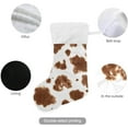thumbnail image 3 of GZHJMY Cow Print Christmas Stocking, Personalized Large Candy Stocking Hanging Gift, Xmas Stockings Decoration for Family Holiday Party Ornaments Decor Fireplace, 3 of 7