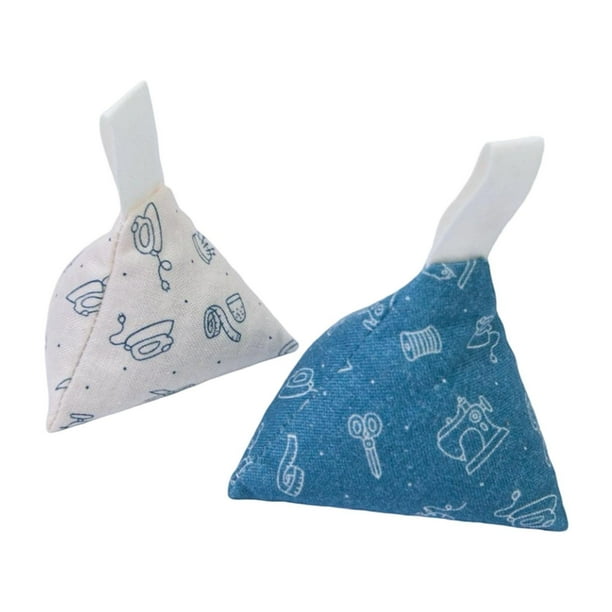 Pesas para patrones, resistentes, con forma de triángulo, para confección de vestidos, accesorios de costura Azul blanco 2 piezas