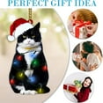 thumbnail image 3 of Black Cat Ornaments for Christmas Tree, Christmas Animal Ornament, Xmas Decor Tree Hanging, Christmas Tree Ornaments Topper Decorations, Gifts for Cat Lovers, 3 of 6