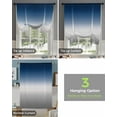 thumbnail image 4 of Navy Blue Gray Ombre Tie Up Curtains for Kitchen Bathroom Bedroom Windows 45 Inch Length, Modern Gradient Abstract Art Balloon Drape Curtains Shade Rod Pocket Drapery Curtain Panel, 42"x45", 4 of 7
