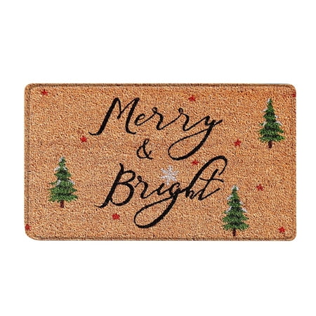 

EQWLJWE Christmas Doormats Floor Mats Doormats 23.6 x 15.7 Inches Anti-Slip Merry Christmas Welcome Floor Mats Xmas Front Doormat for Indoor Outdoor Holiday Decorations Kitchen Laundry