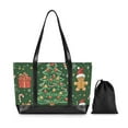 thumbnail image 7 of FORMRS Canvas Laptop Tote Bag for Women with 15.6" Computer Compartments Shoulder Handbag, Christmas Tree, 7 of 7