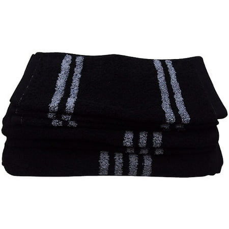 Mainstays Reversible 6 Piece Towel Set, Black