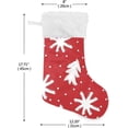 thumbnail image 2 of GZHJMY Christmas Stocking, Personalized Christmas Snowflake Large Candy Stocking Hanging Gift, Xmas Stockings Decoration 1 PCS for Family Holiday Party Ornaments Decor Fireplace, 2 of 7