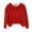 *Red, variant on ClodeEU Women's Plush Oversized Sweatshirt,Color Block Tops Fashion Clothing ,Crewneck Pullover Tops Blue,Womens Plus S