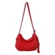 thumbnail image 2 of Bolso bandolera de lona para mujer Bolso de hombro de gran capacidad Simple para el trabajo (Rojo), 2 of 5