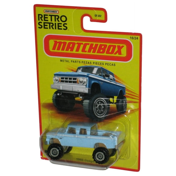 Matchbox Retro Series (2021) Blue 1968 Dodge D200 Toy Truck 16/24