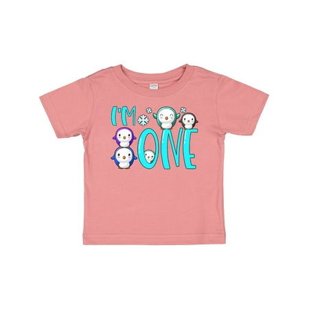 

Inktastic I m 1 Cute Penguin Birthday Party Gift Baby Boy or Baby Girl T-Shirt