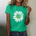 thumbnail image 2 of Women's T Shirts Short Sleeve Sunflower Plus Size Loose Blouse Girl Graphic Tees Summer Casual T-shirt Tops, 2 of 5