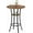 Rustic Brown and Black, variant on HUANG 2-Tier Round Bar Table, Counter Height, Black (TBT03BB)