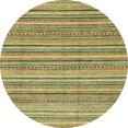 thumbnail image 1 of Ahgly Company Machine Washable Indoor Round Abstract Metallic Gold Area Rugs, 6' Round, 1 of 7