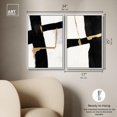 thumbnail image 5 of Minimalist Black and White Abstract Duo Canvas Print Living Room Wall Art by Art Remedy, White Frame, 16 x 24, 5 of 6