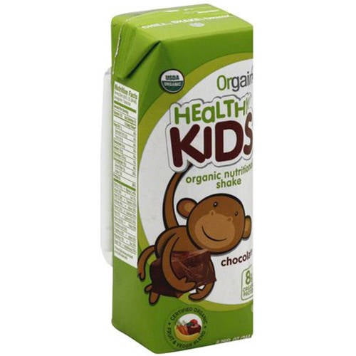 Orgain Healthy Kids Organic Chocolate Shake, 8.25 fl oz, (Pack of 12