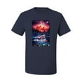 thumbnail image 2 of Wild Bobby, Colorful Horses Running on Forest Auroa, Animal Lover, Men Graphic Tees, Navy, X-Large, 2 of 3