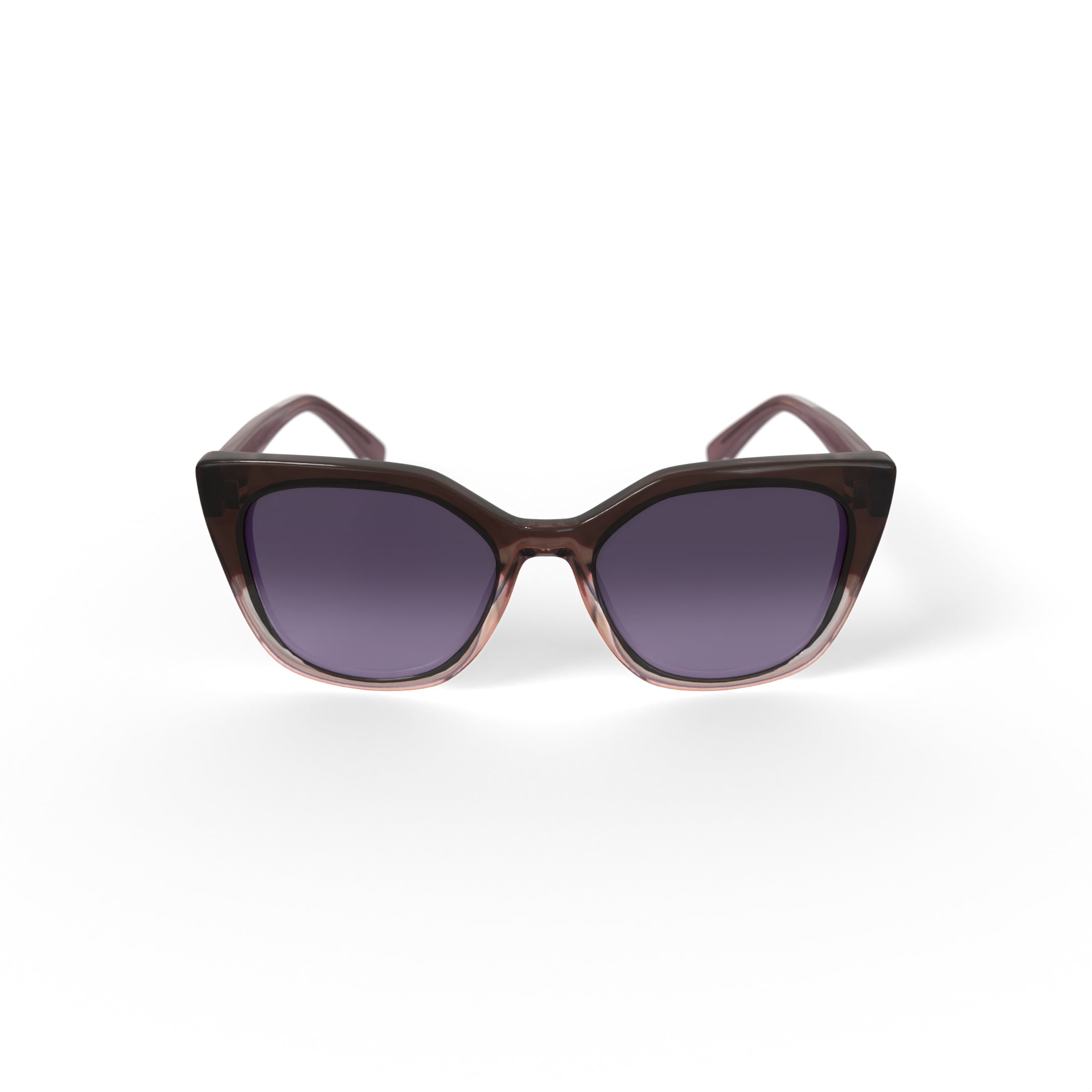 Harper and Roe HR1004 Sunglasses with Case, Brown Rose Ombre, Square, Plastic, 54-19-148
