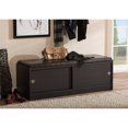 thumbnail image 2 of Baxton Studio Clevedon Faux Leather Shoe Bench in Espresso, 2 of 5