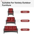 thumbnail image 4 of POCASSY Patio Furniture Cushions Set of 6, 22.5"*22.5" Outdoor Cushion for Patio Furniture, Water Resistant, Fade Resistant, Deep Seat and High Back Cushion for Chair, Sofa, and Couch, Red, 4 of 7