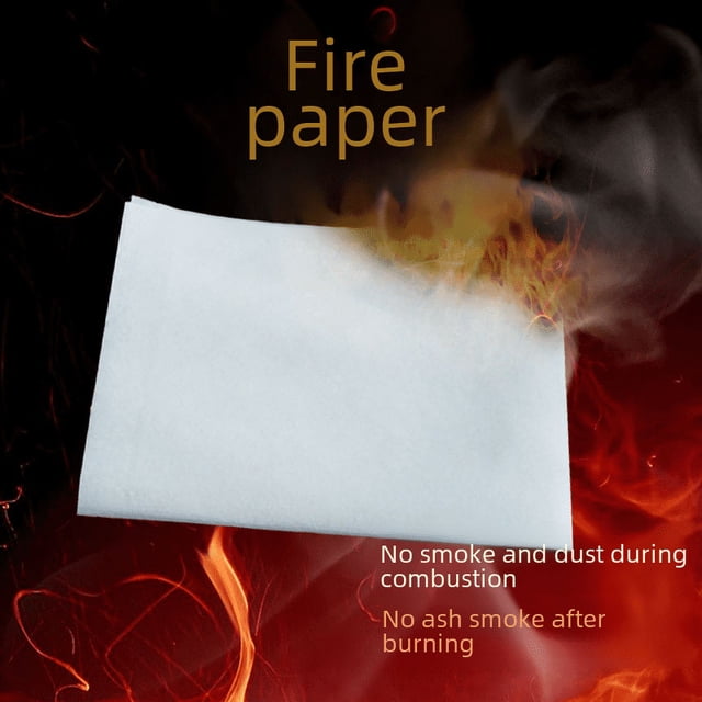 Papel de fuego, papel mágico, papel de llama, papel sin cenizas, accesorios mágicos, papel rosa