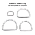 thumbnail image 4 of Langgg D-ring Webbing Harness Buckle Fittings Universal Small Stainless Steel Fixing Hoop Fixator Tools Weight Belt Rings 1in 1Set, 4 of 6