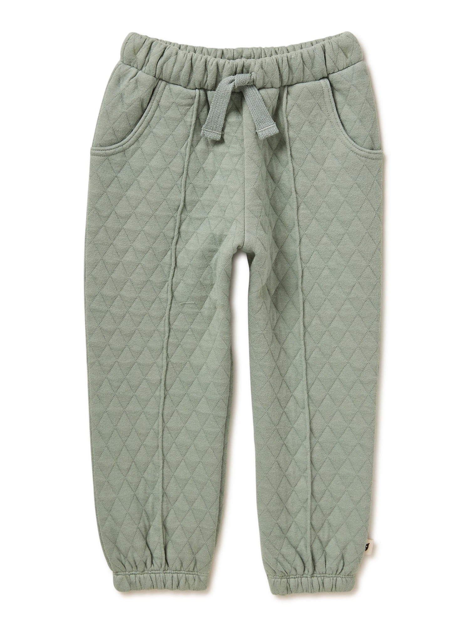 easy-peasy Baby and Toddler Girls Quilted Joggers, Sizes 12 Months-5T