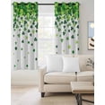 thumbnail image 2 of St. Patrick's Day Kitchen Curtains Spring Lucky Shamrocks Rustic Leaves Cafe Short Curtains for Bathroom Blackout Window Curtain Small Window Treatment Drapes for Bedroom Living Room 52"x45"x2, 2 of 9